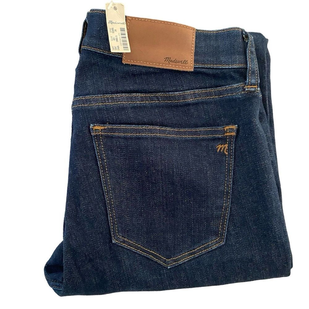 NEW Madewell Alley Straight Jeans Women's Size 26 Dark‎ Wash NWT